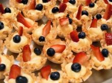 Artfully designed fresh fruit tartlets